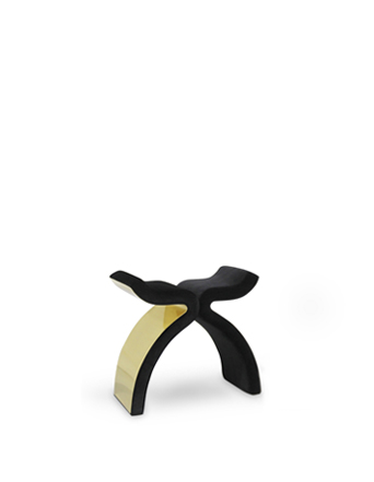 bolvardi black and gold x stool luxury furniture