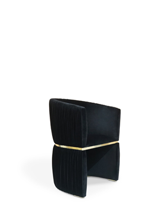 cuff chair koket italian devotion styling black and gold interior design