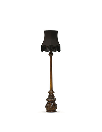 carved wood lamp lotus by koket