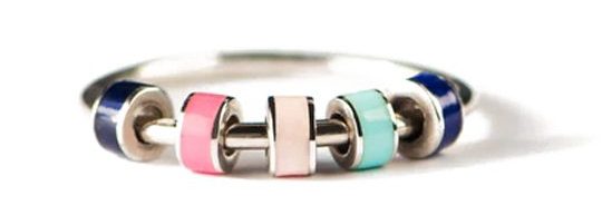 Spinning Enamel Fidget Ring by Story Jewellery