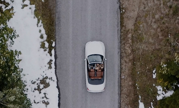 convertible driving away photo by @brunocoutofilmmaker