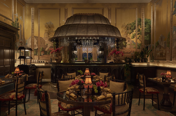 The Japanese restaurant and bar at Annabel's oriental asian inspired design