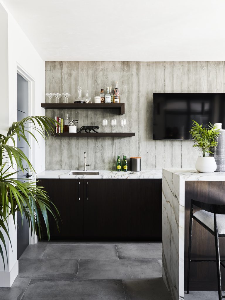 luxury modern kitchen design by christine vroom interiors marble counters black cabinets