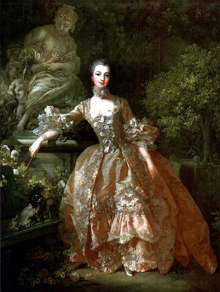 Pink lover Madame de Pompadour painted by François Boucher in 1759, at the Wallace Collection, London, UK.