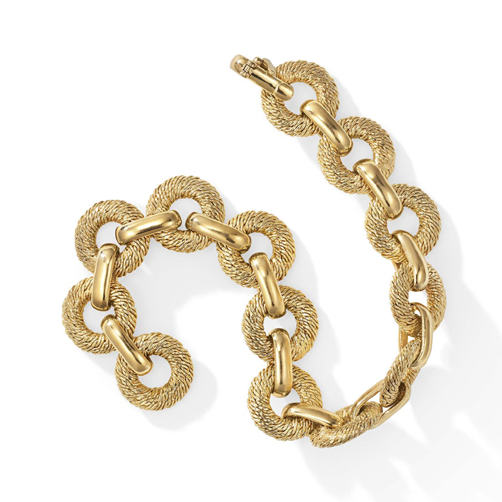 paris summer lookbook Vintage Drop: Georges L'enfant Bracelet,18k Gold Braided Link Bracelet, 1960’s @ Cast Jewelry