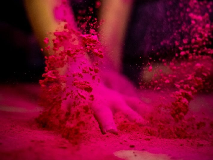 Pink power dye by Sandeep Singh