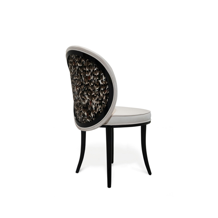 feathered dining chairs koket