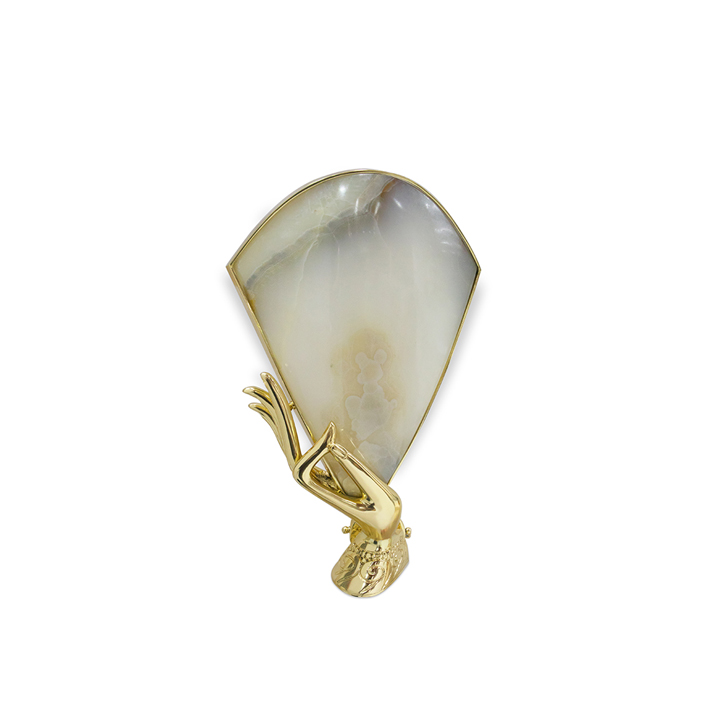 muse onyx and brass hand sconce urban interior design style