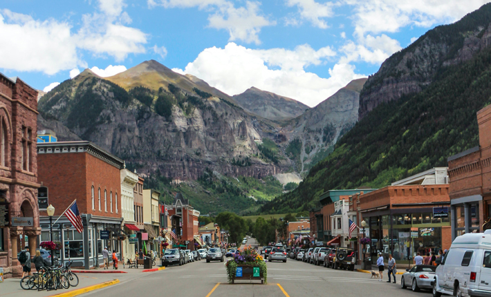 downtown city of telluride CO best ski towns to live in photo by cole marshall unsplash
