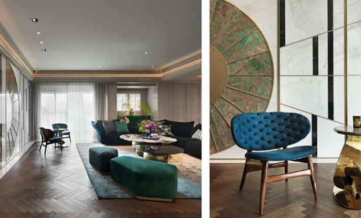 luxury living room art deco design