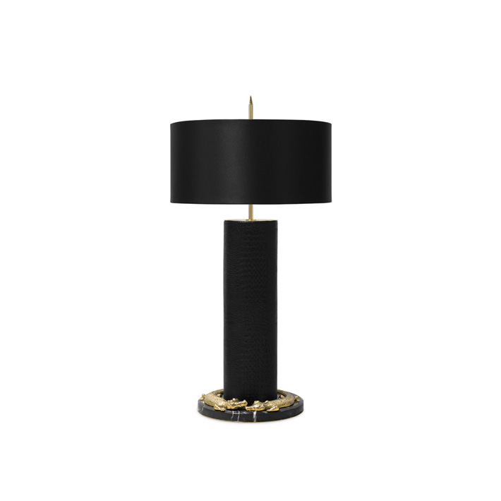 reptilia crocodile table lamp luxury lighting urban interior design style