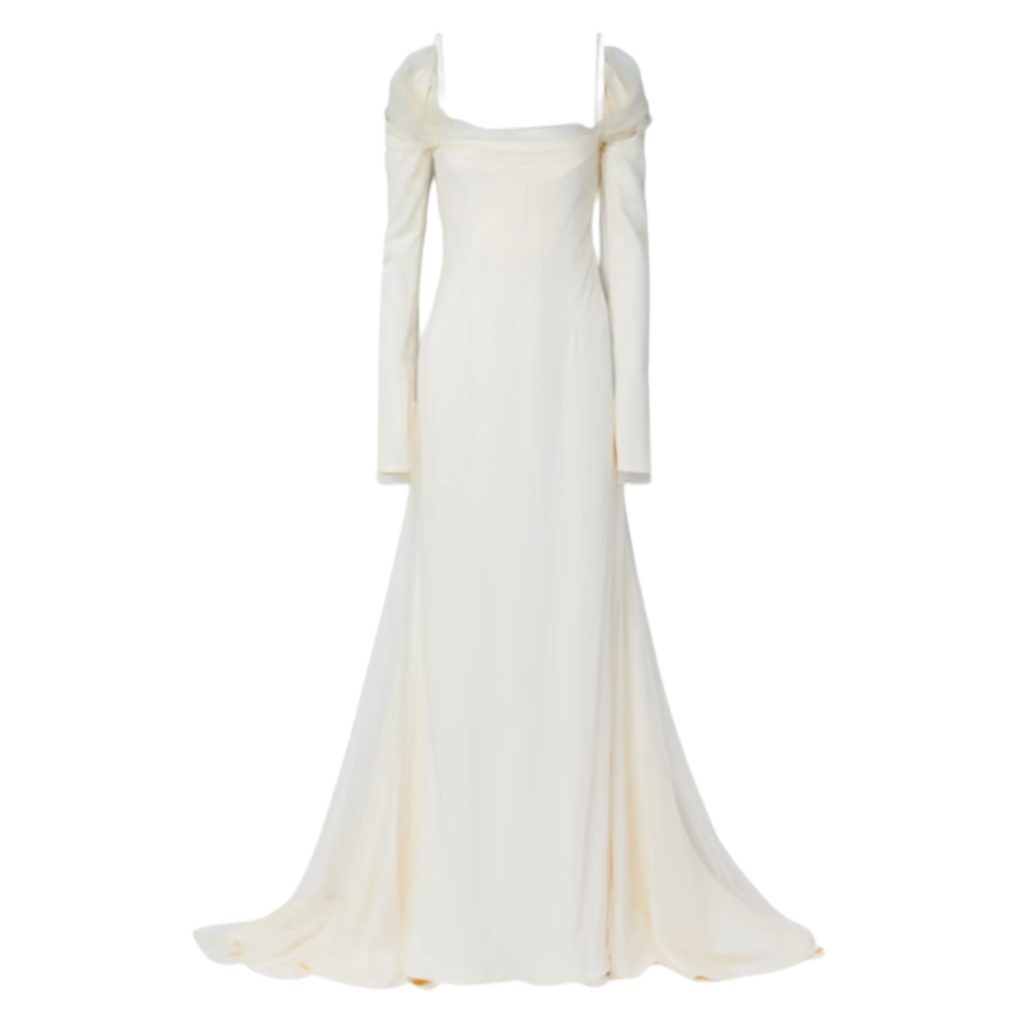 danielle frankel leona tulle evening gown white