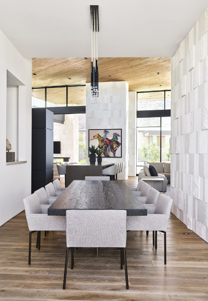 ownby design luxury dining room contemporary modern white and black