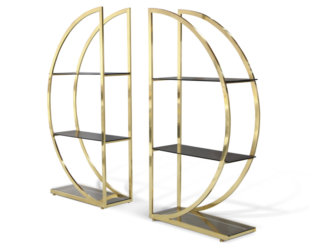 decadence bookcase koket round brass