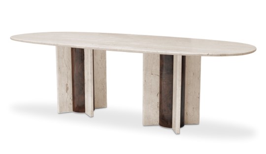 paris oval dining table by koket marble contemporary style