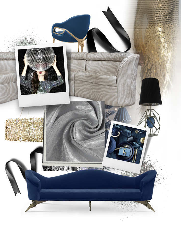 blue and silver holiday design decor