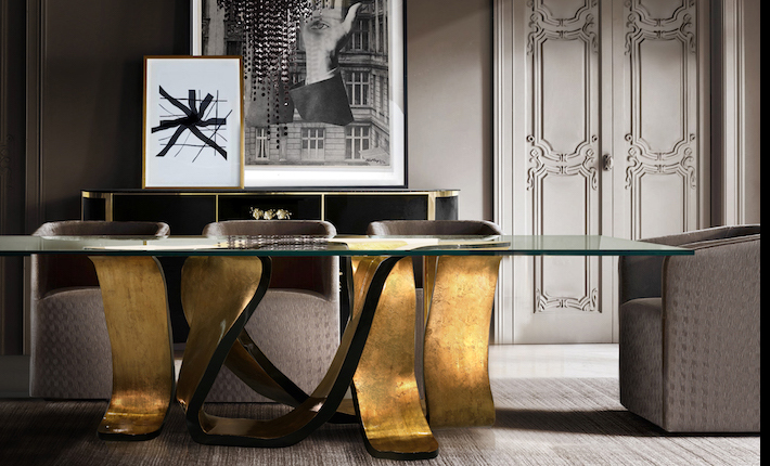 ribbon dining table koket luxury solid wood furniture