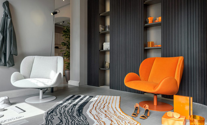 Ocean Armchair by Frag high-end designer upholstery fabric