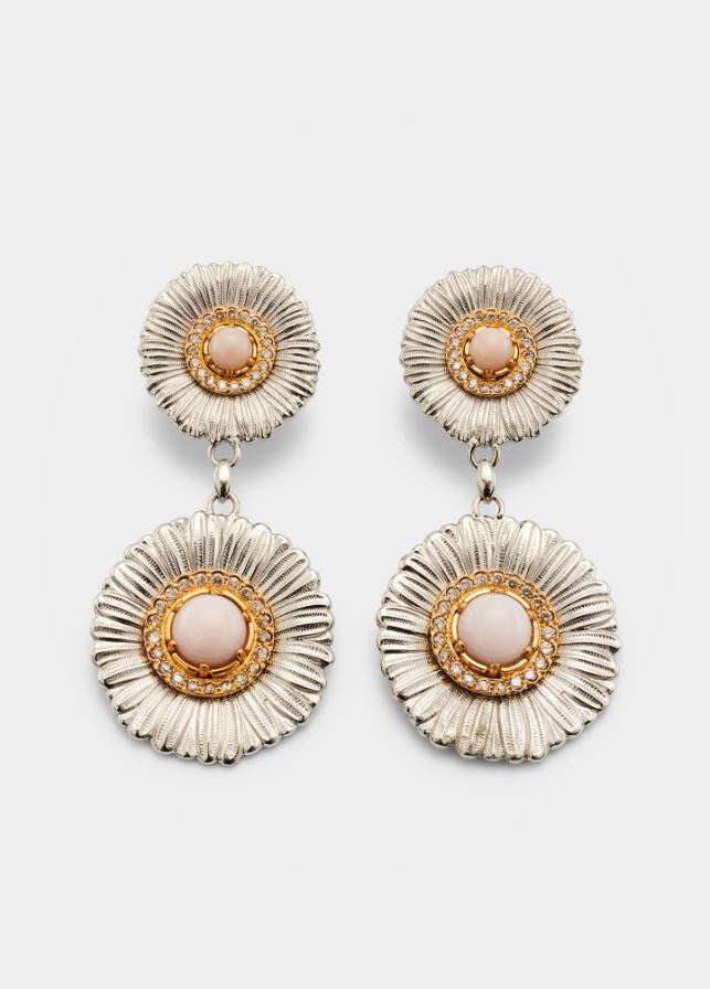 Daisy Pendant Earring with Pink Opal by Buccellati what your jewelry says about you