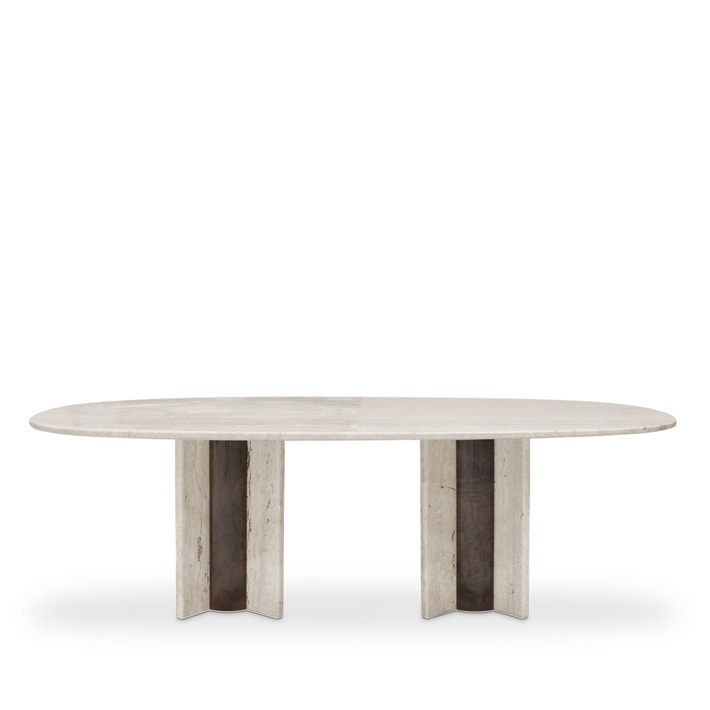 paris oval marble dining table koket