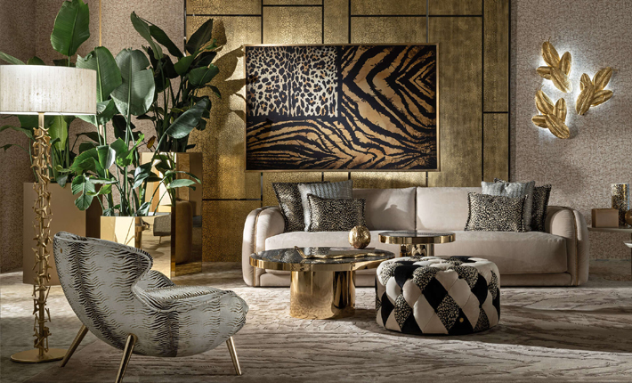 Roberto Cavalli Home Interiors, Welcoming Luxury Collection high end designer upholstery fabrics