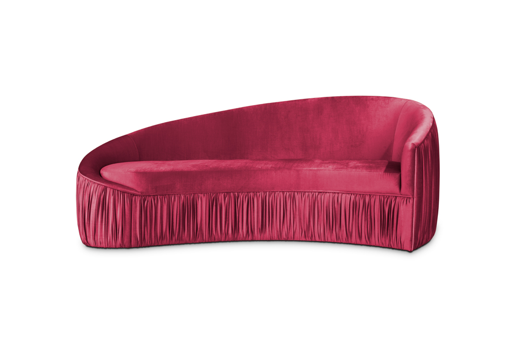 Vamp II Sofa by KOKET viva magenta pantone color of the year 2023