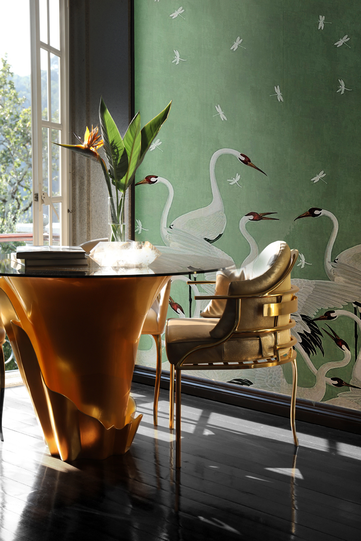 earthy living room yasmine dining table