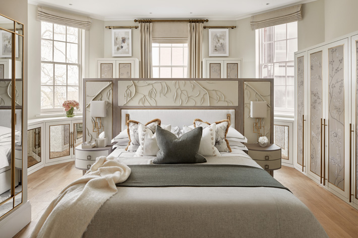 luxury master bedroom design Noor Charchafachi celine interior design