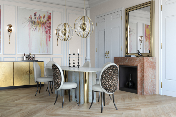 koket dining room parisian eclectic style