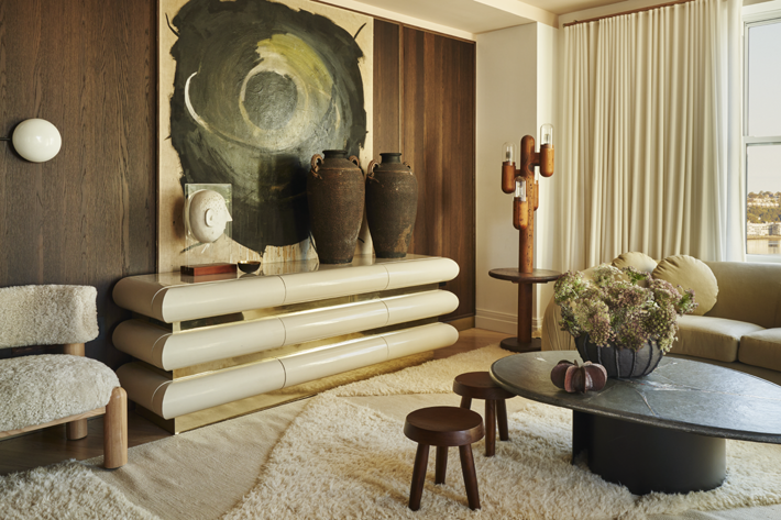 393 west end avenue model home interior design by crystal sinclair 1970s vibes