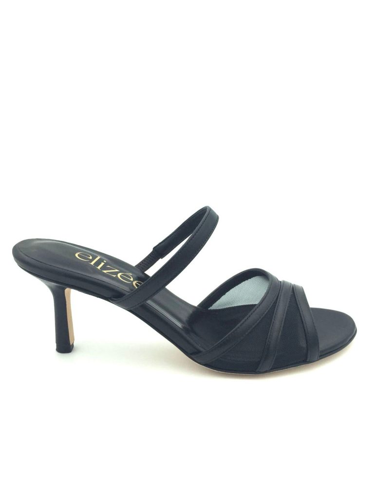 black mesh luxury slide by erika carrero elizee