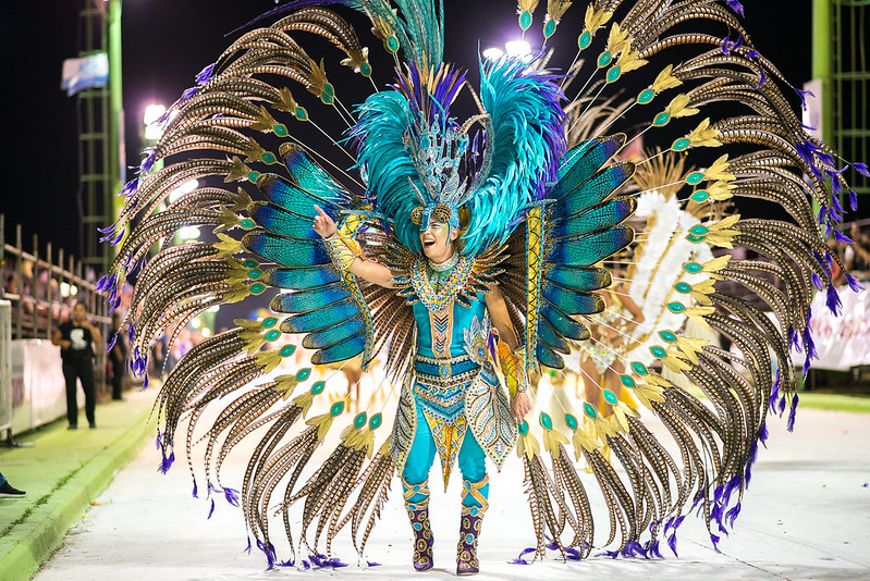 (Photo by José Luis Suerte) carnaval costumes peacock feathers