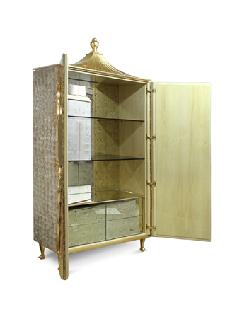 camilia armoire unique luxury designer armoires and wardrobes mother of pearl gold peacock design