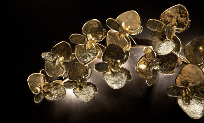 flowers in home decor orchidea sculpture by koket luxury flower inspired lighting and art