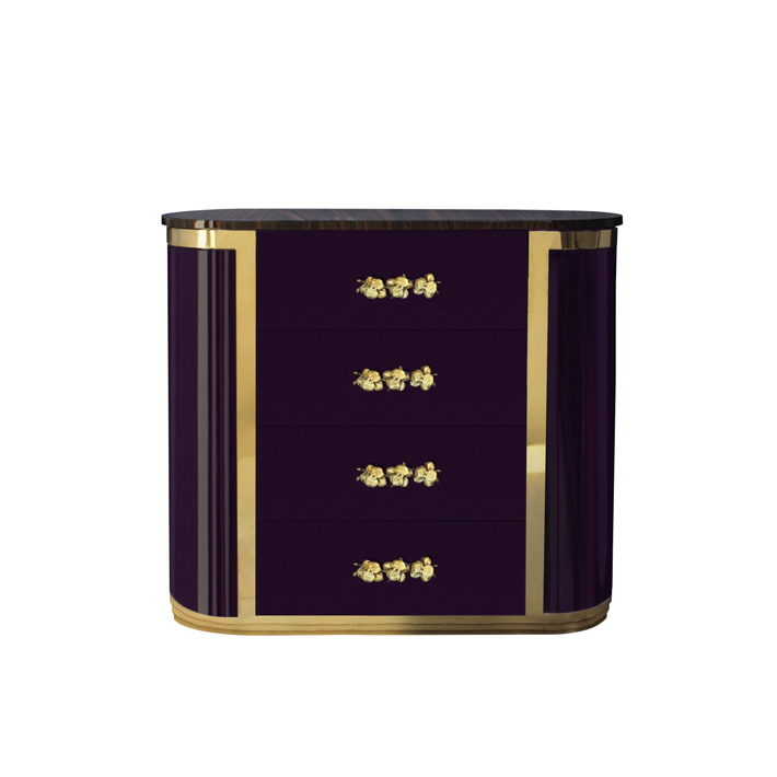 orchidea nightstand purple orchid brass drawer pulls koket luxury furntiture