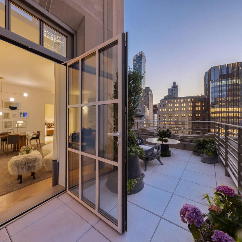 luxury living nyc patio yellow house architects