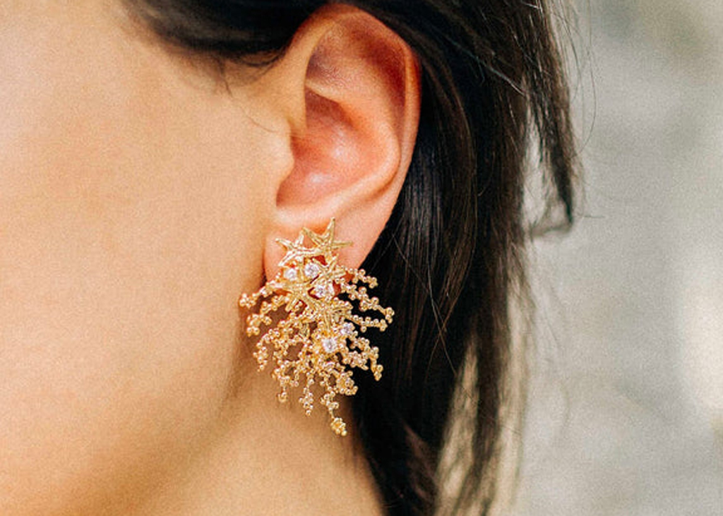 deep ocean earrings star fish gold carolina curado my object of desire