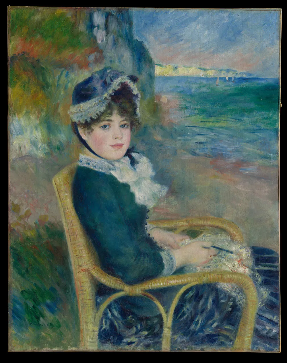 "By the Seashore", 1883 by Auguste Renoir