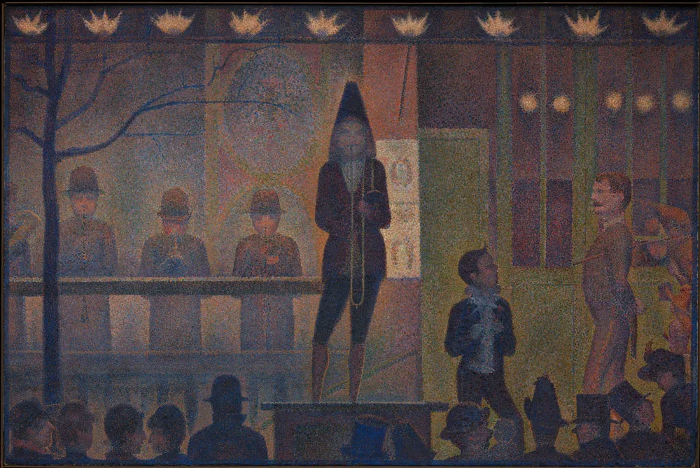 Circus Sideshow (Parade de cirque), 1887-88 by Georges Seurat