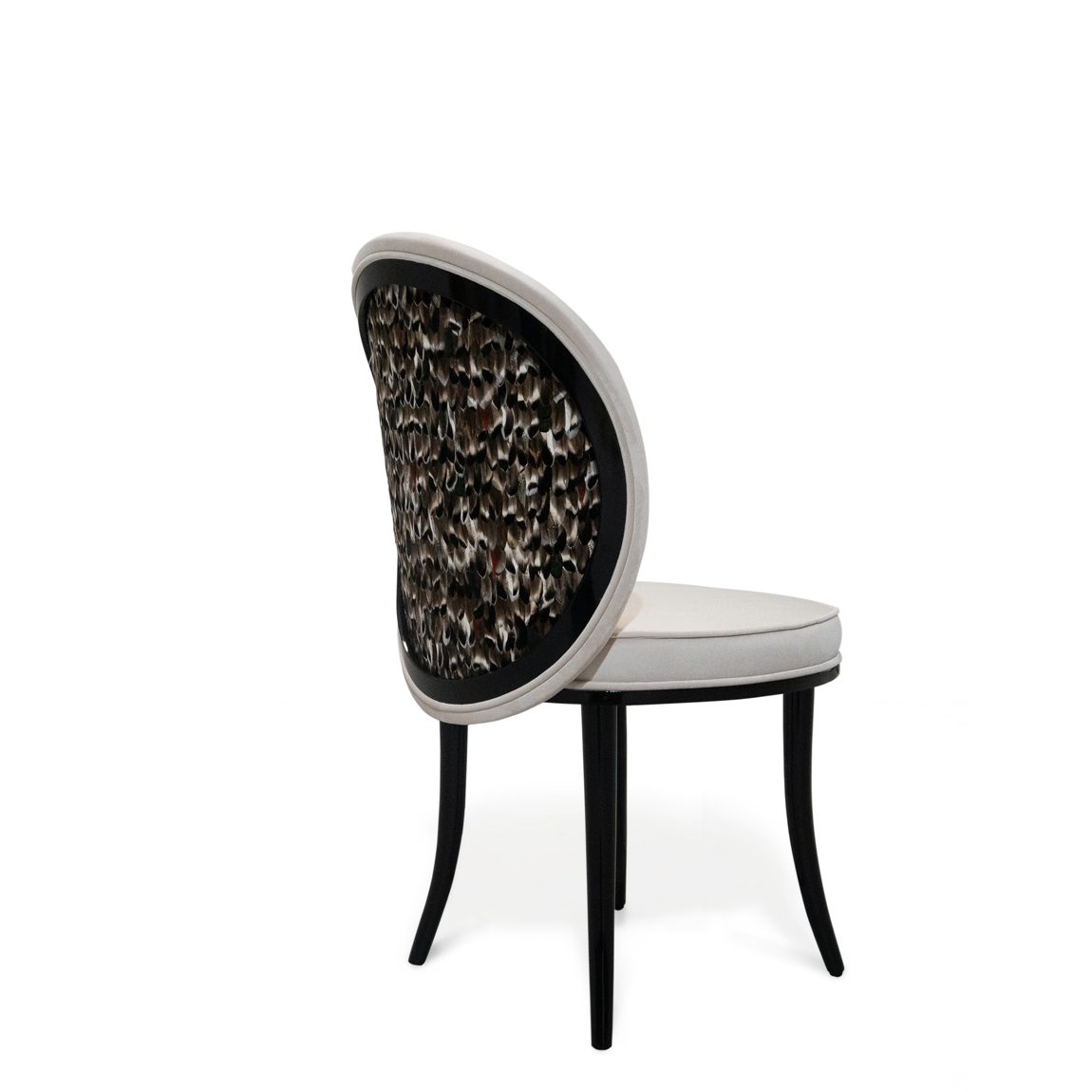 merveille dining chair feathered upholstery koket luxury home decor