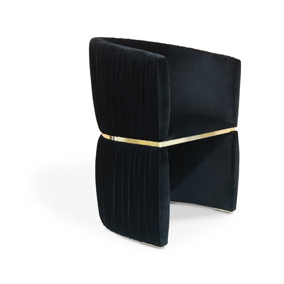 cuff chair koket black and gold