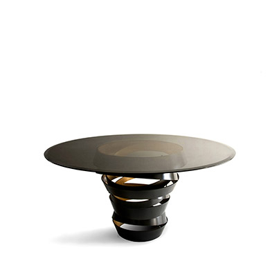 intuition dining table koket glass luxury round table milan 2023