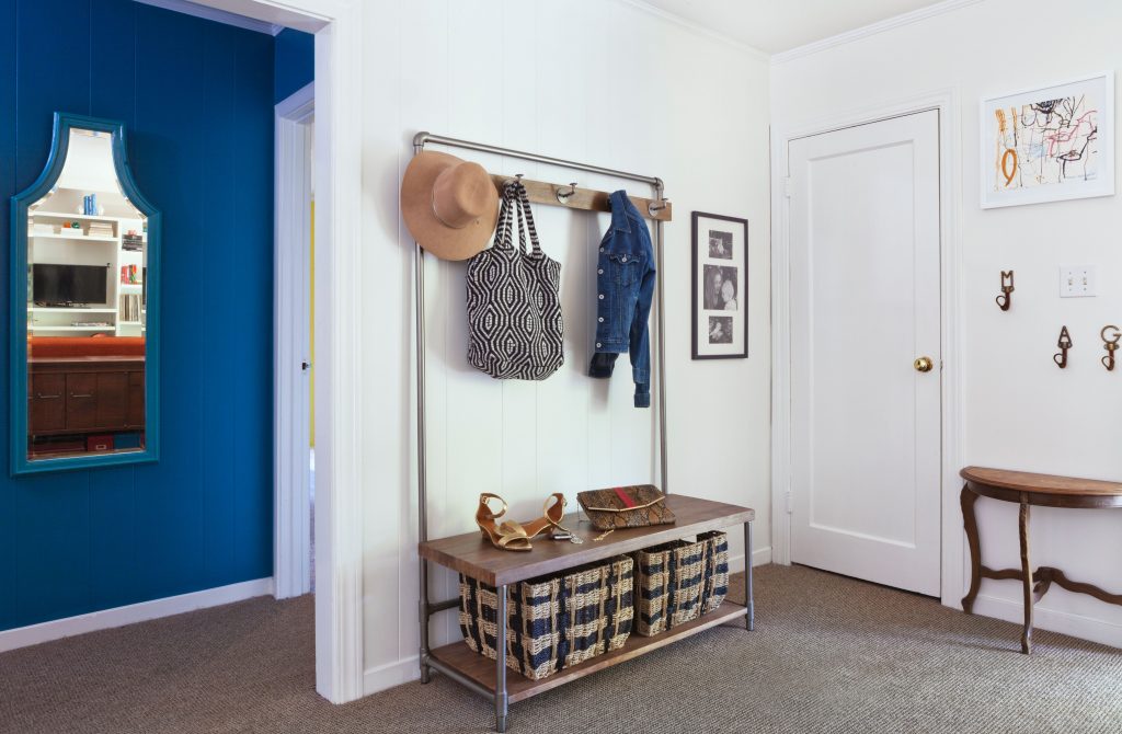 blue and white foyer luxury interior design Kimberly Rider Interiors, Bay Area & Marin County