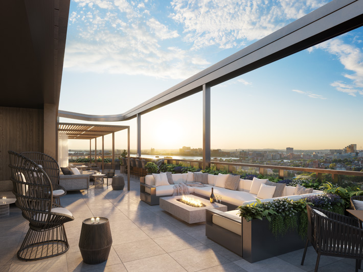 outdoor luxury rooftop living boston