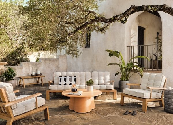 A garden bliss of joy filled with outdoor teak furniture by Scout & Nimble