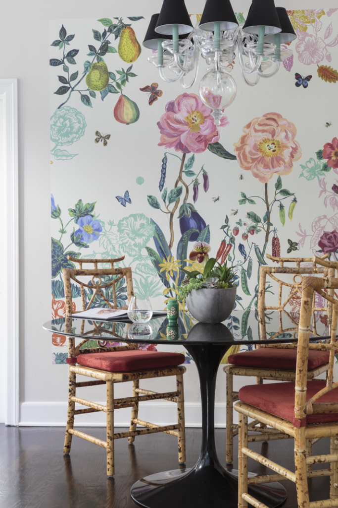 Preppy Bohemian dining room design by Courtney B Smith (Photography by David Duncan Livingston)