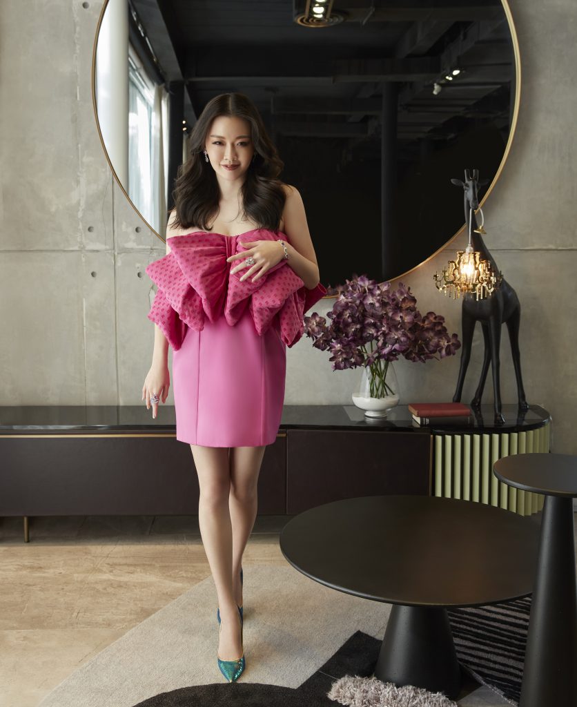 Jules Soontornvinate in pink dress top interior designer thailand bangkok