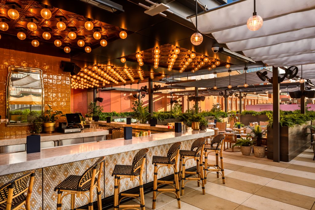 The Rooftop at The Twelve Thirty Club, design by AvroKO (Photo by Seth Parker / Courtesy of AvroKO)