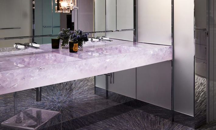 D'Aquino Monaco bathroom design Francine Monaco purple stone sink