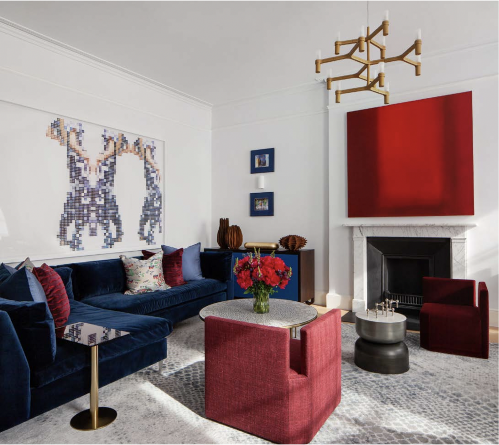 Living room art “Two’s Company, Three’s a Party” by Elsbeth Shaw